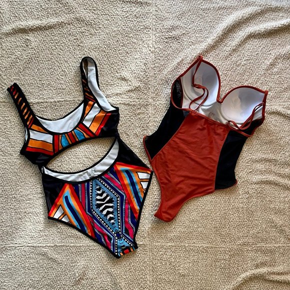 2 One-piece swimsuits SIZE XL $16.00 for BOTH* - Picture 2 of 5